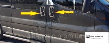 Хром накладки Окантовка ручок дверей для Opel Vivaro (2001-2013) 0694 фото