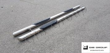 Пороги боковые труба Ford Transit (06-14) D60 с накладками 4069.S1-02M.6 фото