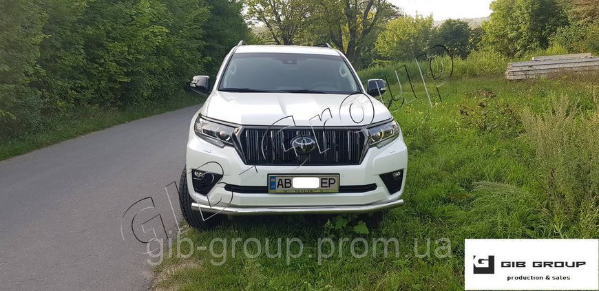 Захист переднього бампера (одиначна неіржавка труба &mdash; вус) Toyota Land Cruiser 150 (2009-2017-2022) F3-05.6.3036 фото