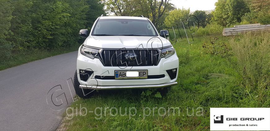 Захист переднього бампера (одиначна неіржавка труба &mdash; вус) Toyota Land Cruiser 150 (2009-2017-2022) F3-05.6.3036 фото