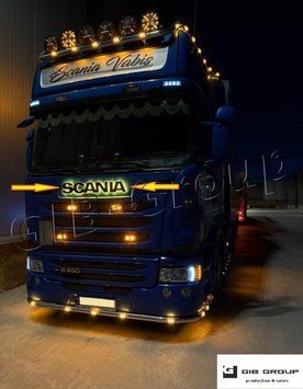 LED буквы для "Scania". Размер 130мм, жёлтая подсветка 15185/жовтий фото