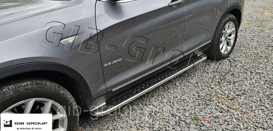 Пороги боковые труба BMW X3 (2010-2014-2017) 14851 фото
