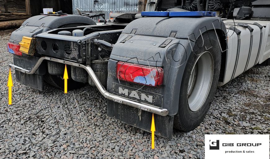 Led тримач задніх підкрильників MAN Tga, Tgx. Харчова нержавійка 15077/Led фото