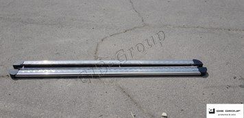 Пороги бічні труби з листом Honda Ridgeline (2005-2008) D42 Silver-black-edge S2-09.6 фото