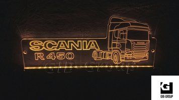 Светодиодная табличка для грузовика SCANIA R 450 желтого цвета 16017 фото