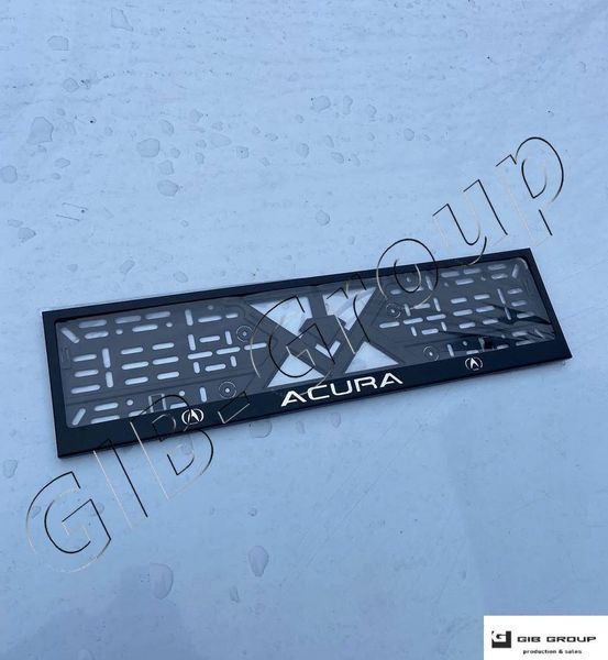 Рамка номерного знаку Європа для (Acura) Метал чорне порошкове фарбування 14405 фото