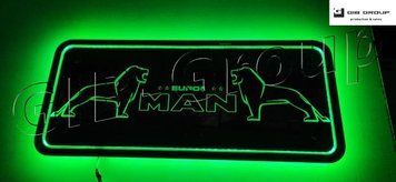 Led RGB дзеркало для вантажівки MAN, розмір 800*350мм 3292 фото