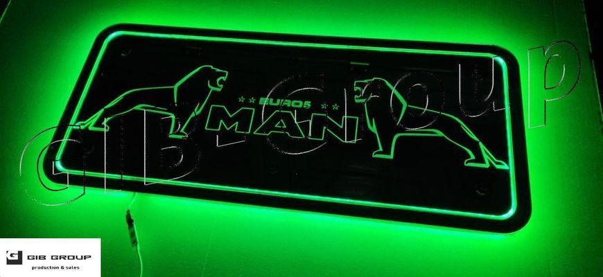 Led RGB дзеркало для вантажівки MAN, розмір 800*350мм 3292 фото
