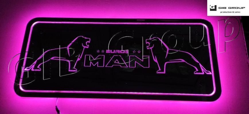 Led RGB дзеркало для вантажівки MAN, розмір 800*350мм 3292 фото