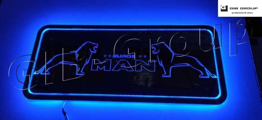 Led RGB дзеркало для вантажівки MAN, розмір 800*350мм 3292 фото