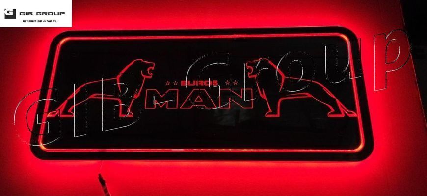 Led RGB дзеркало для вантажівки MAN, розмір 800*350мм 3292 фото