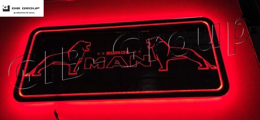 Led RGB дзеркало для вантажівки MAN, розмір 800*350мм 3292 фото