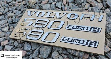 3D&nbsp;Объемные логотипы под оригинал для Volvo FH 580 euro6 14875 фото