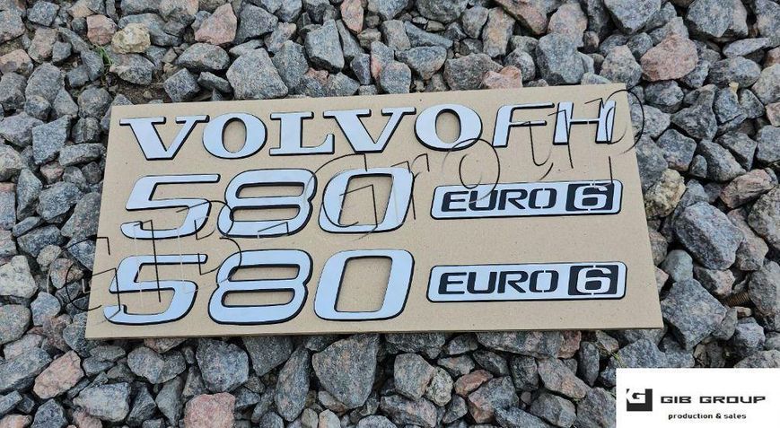 3D&nbsp;Объемные логотипы под оригинал для Volvo FH 580 euro6 14875 фото