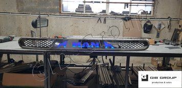 Led Захисна накладка (Балкон) для MAN TGS, синя підсвітка 15238 фото
