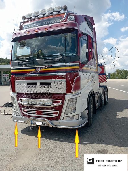 Led Передняя защита ус для Volvo FH 16 (2012+) окантовка бампера 15313 фото