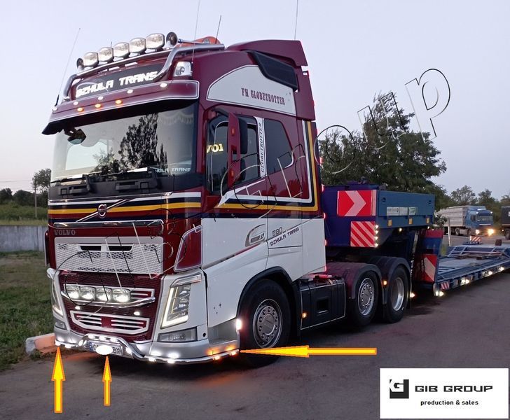 Led Передняя защита ус для Volvo FH 16 (2012+) окантовка бампера 15313 фото