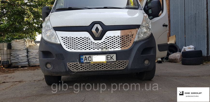 Хром накладка на решітку радіатора (Верх + низ) для Renault Master ІІІ (2014-2019) 1434651724 фото