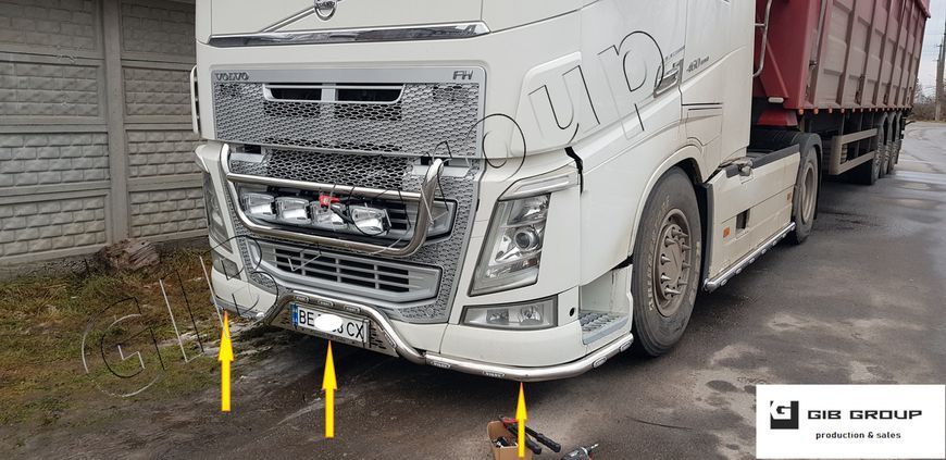 Led Передняя защита ус для Volvo FH 16 (2012+) окантовка бампера 15313 фото