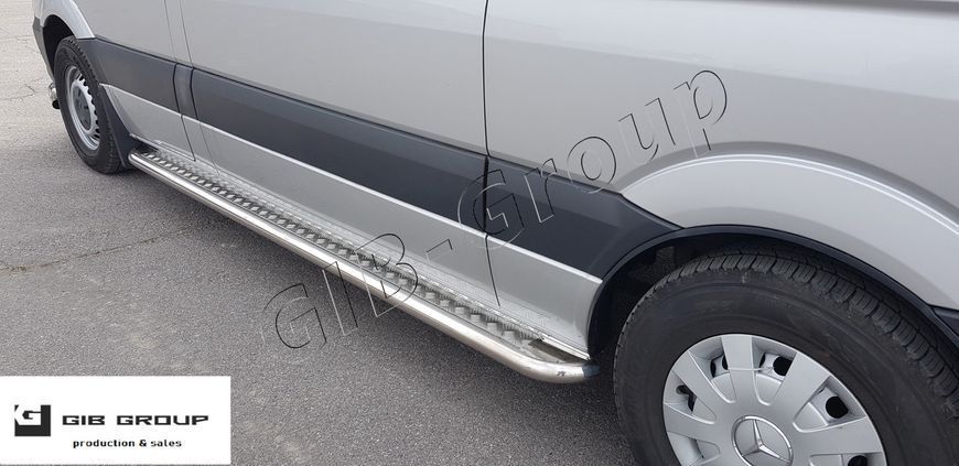 Пороги боковые площадка для Volkswagen Touareg (2002-2007) d51х1,6мм 13160.S2-01.5 фото