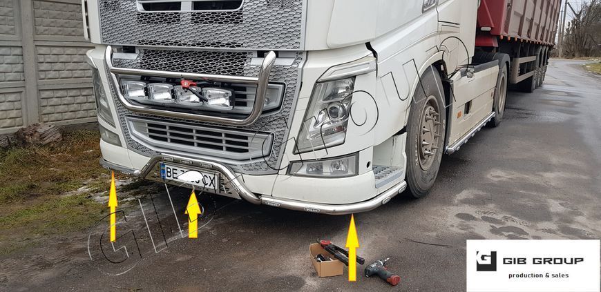 Led Передняя защита ус для Volvo FH 16 (2012+) окантовка бампера 15313 фото