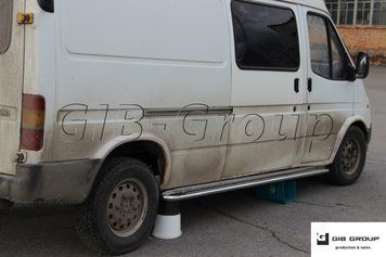 Пороги боковые труба с листом серия "ELIT" Ford Transit (06-15) D60 короткая база 1351123697 фото