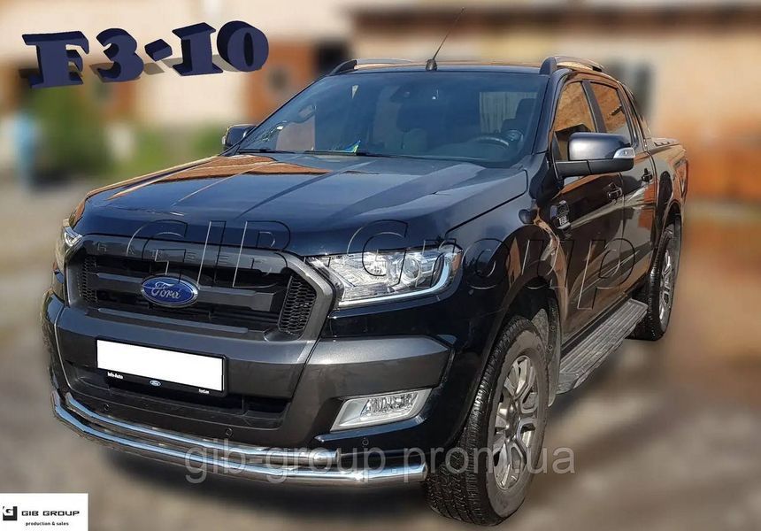 Защита переднего бампера (двойная нержавеющая труба - двойной ус) Fiat Doblo (15+) d60х1,6мм 3771.F3-10.6 фото