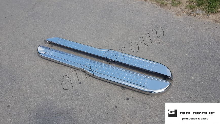Пороги боковые площадка для Volkswagen Caddy Type (2010-2015) d60х1,6мм 12842.S2-10M.6 фото