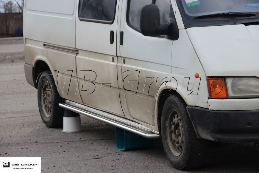 Пороги боковые труба с листом серия "ELIT" Ford Transit (06-15) D60 короткая база 1351123697 фото