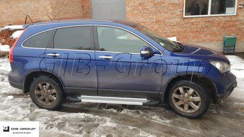 Пороги боковые площадка для Honda Pilot (16+) d60х1,6мм 5528.S3-10.6 фото