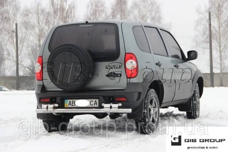 Задній захист (одинарна нержавіюча труба &ndash; одинарний вус) для Nissan X-Trail T32 (14-17) d60х1,6мм 8753.B1-08.6 фото