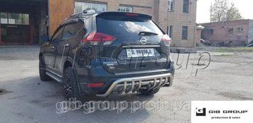 Задняя защита (одинарная нержавеющая труба - одинарный ус) для Toyota Land Cruiser Prado 150 (09+) d60х1,6мм 14049.B1-66.6 фото