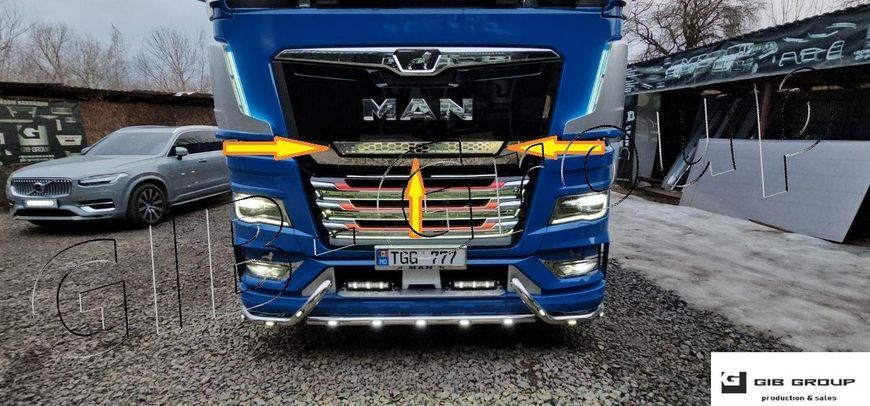 Профільна решітка капота для Man Tgx (2021+) 16985 фото