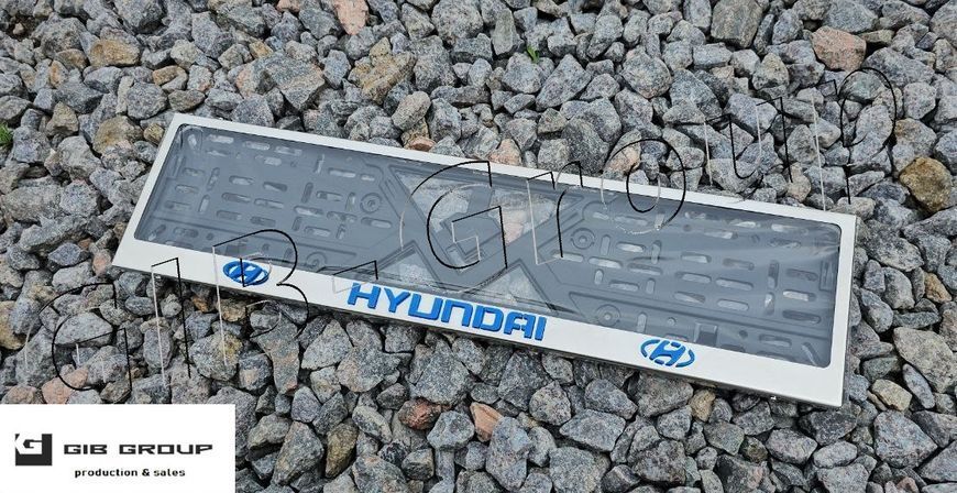 3D Рамка номерного знака с 3D надписью и логотипом "Hyundai" 0219 фото