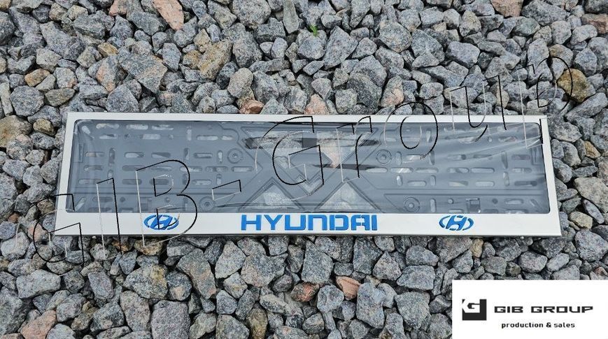 3D Рамка номерного знака с 3D надписью и логотипом "Hyundai" 0219 фото