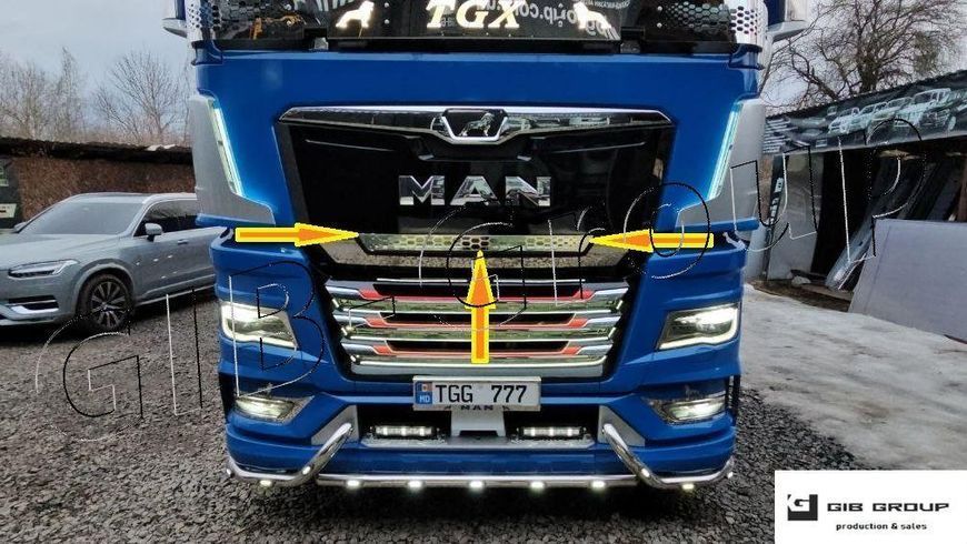 Профільна решітка капота для Man Tgx (2021+) 16985 фото