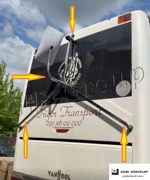 Профильный кронштейн Starlink на автобус Van Hool T9 из нержавейки 16917 фото