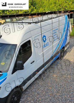 Верхній та бічний багажник для Mercedes Sprinter Long (2006+) метал нержавіюча сталь AISI 304 16586.AISI 304 фото