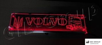Led Світлодіодна табличка для вантажівки з написом "Volvo", червона підсвітка 16641 фото