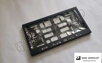 Рамка номерного знака USA для Audi S Line хром напис 6893 фото