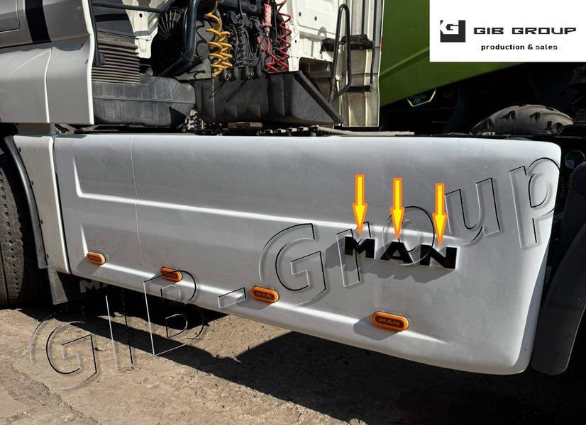LED літери на спойлер для MAN Tgx євро 5 чорні. *Розмір: 62 мм 14346 фото