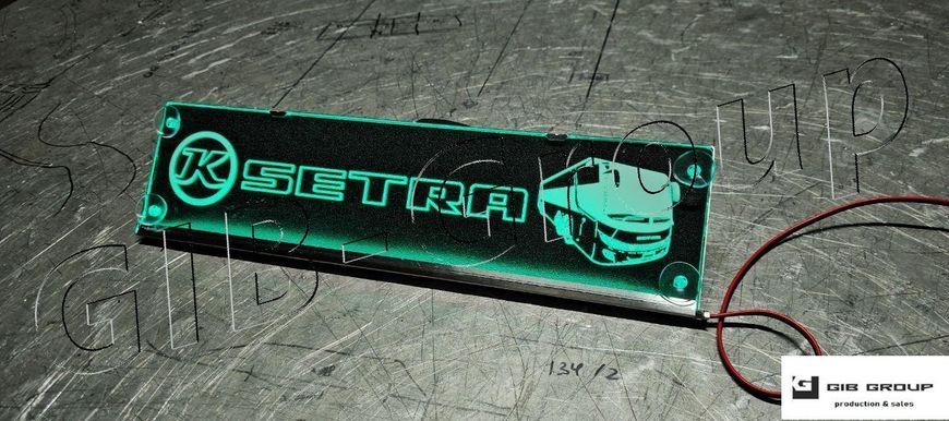Led табличка для автобуса "SETRA", зеленая подсветка 16727 фото
