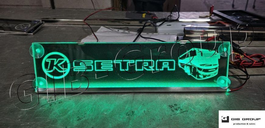 Led табличка для автобуса "SETRA", зеленая подсветка 16727 фото