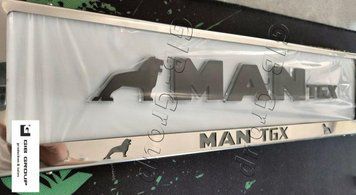3D Фальш номер + Рамка номерного знака з написом та логотипом MAN TGX 15757 фото