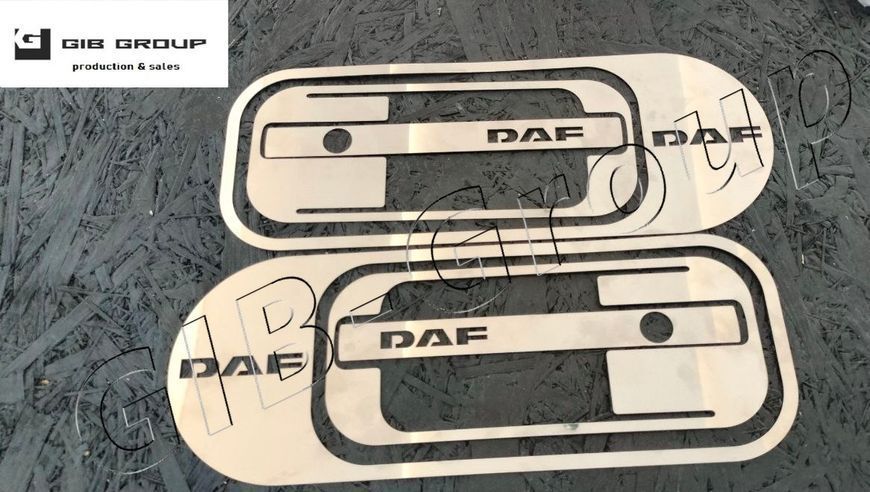 Декоратині накладки на ручки на DAF XF 95/105/106 із технічної нержавіючої сталі 0013/Т фото
