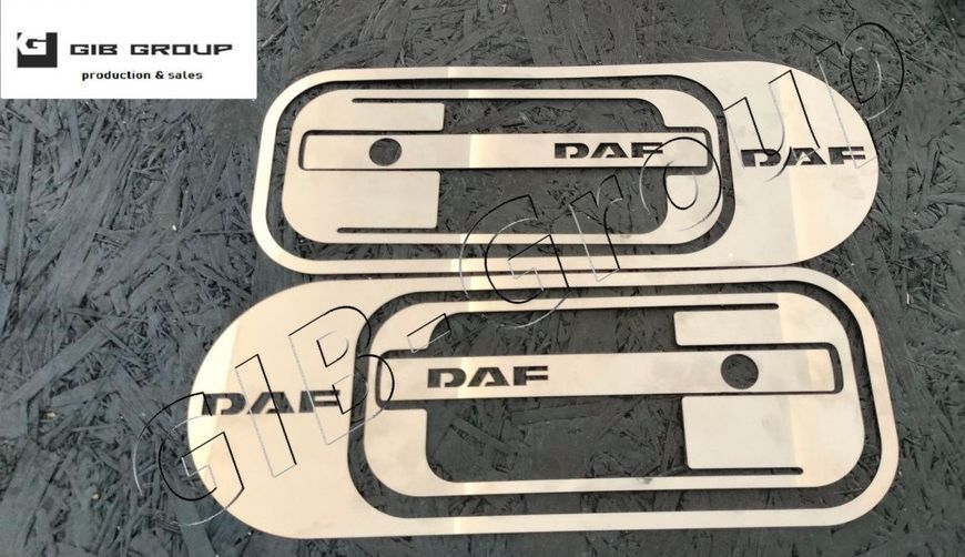 Декоратині накладки на ручки на DAF XF 95/105/106 із технічної нержавіючої сталі 0013/Т фото