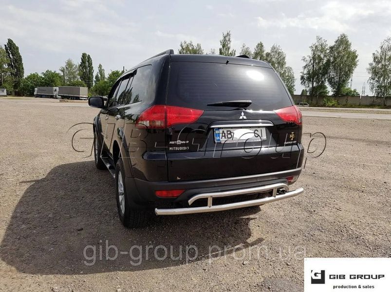 Задній захист (подвійна нержавіюча труба &ndash; подвійний вус) для Toyota Land Cruiser Prado 150 (17+) d60х1,6мм 14052.B1-03.6 фото