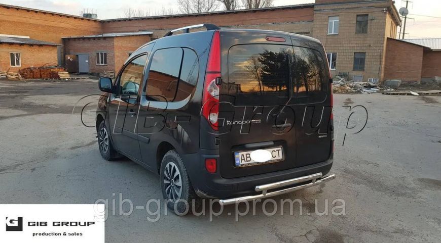 Задній захист (подвійна нержавіюча труба &ndash; подвійний вус) для Toyota Land Cruiser Prado 150 (17+) d60х1,6мм 14052.B1-03.6 фото