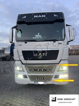 Накладки на радіаторні грати MAN TGX (2007-2012) 0112 фото