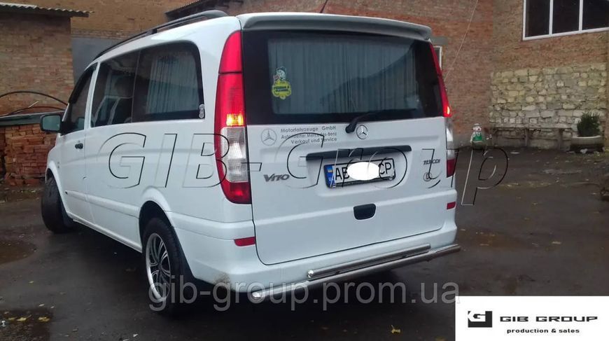 Задній захист (подвійна нержавіюча труба &ndash; подвійний вус) для Toyota Land Cruiser Prado 150 (17+) d60х1,6мм 14053.B1-05.6 фото